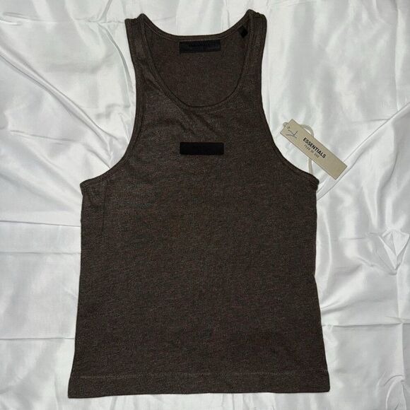 Fear of God Essentials Tri Blend Comfort Tank Top Brown Womens Size XS - Picture 1 of 6